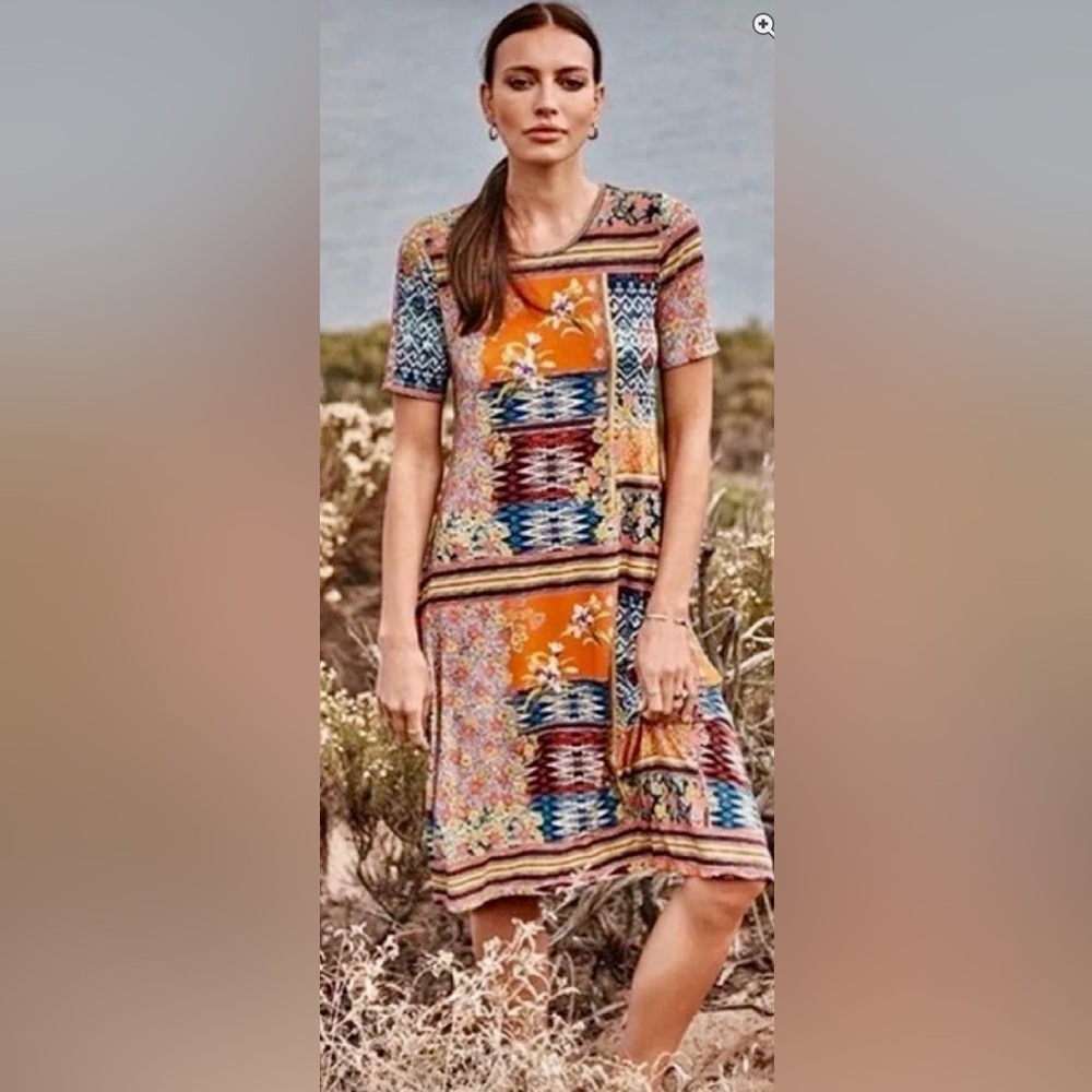 Johnny was Alli flower swing dress.